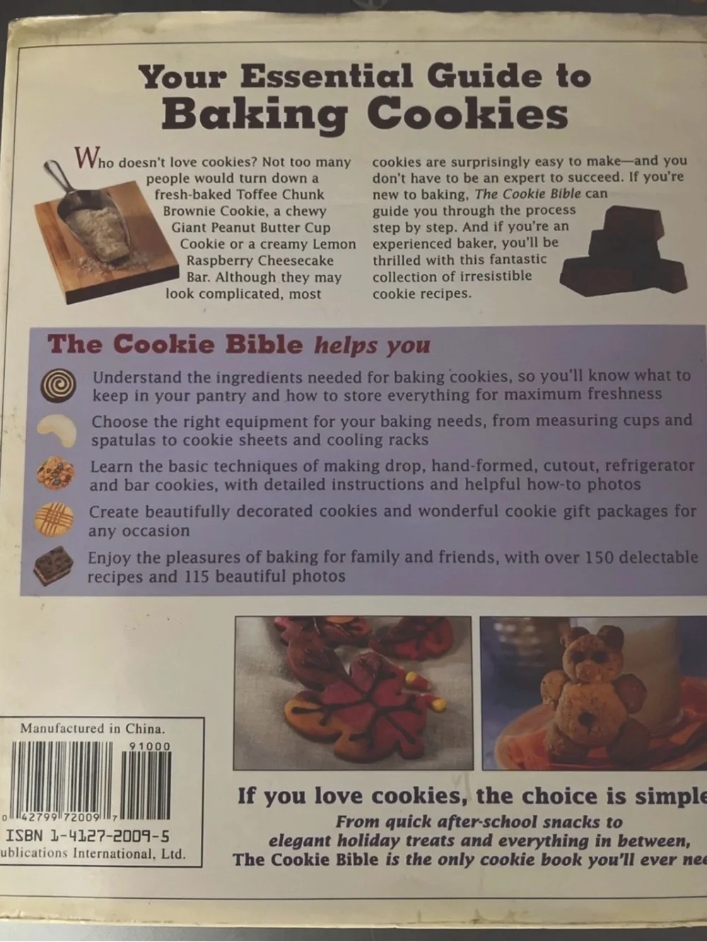 The Cookie Bible Hardcover Illustrated Cookbook 2004, 150 + Recipes Techniques